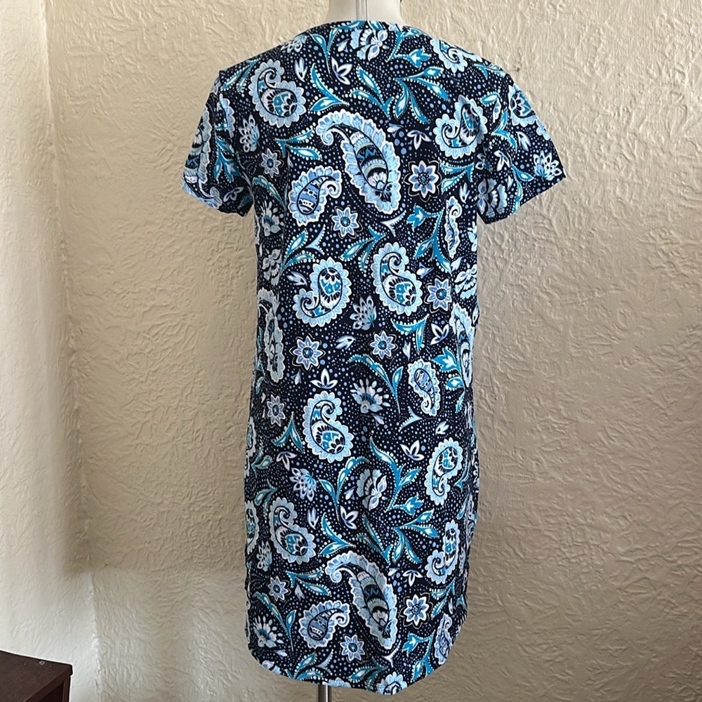 Vera Bradley Short Sleeved Night Dress North Shore Paisley Blue NWT XS - Picture 4 of 7